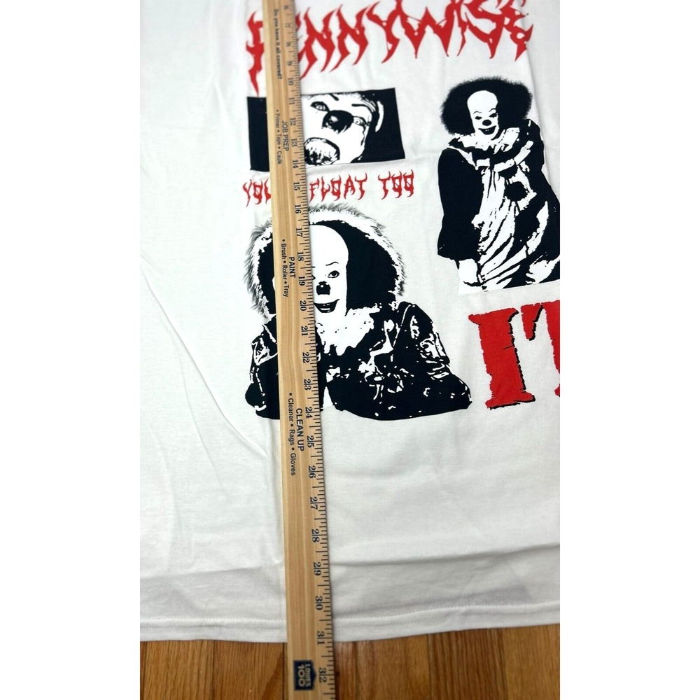 IT Pennywise Youll Float Too Graphic Tee Mens Size XXL White Red Short Sleeve - Picture 6 of 6